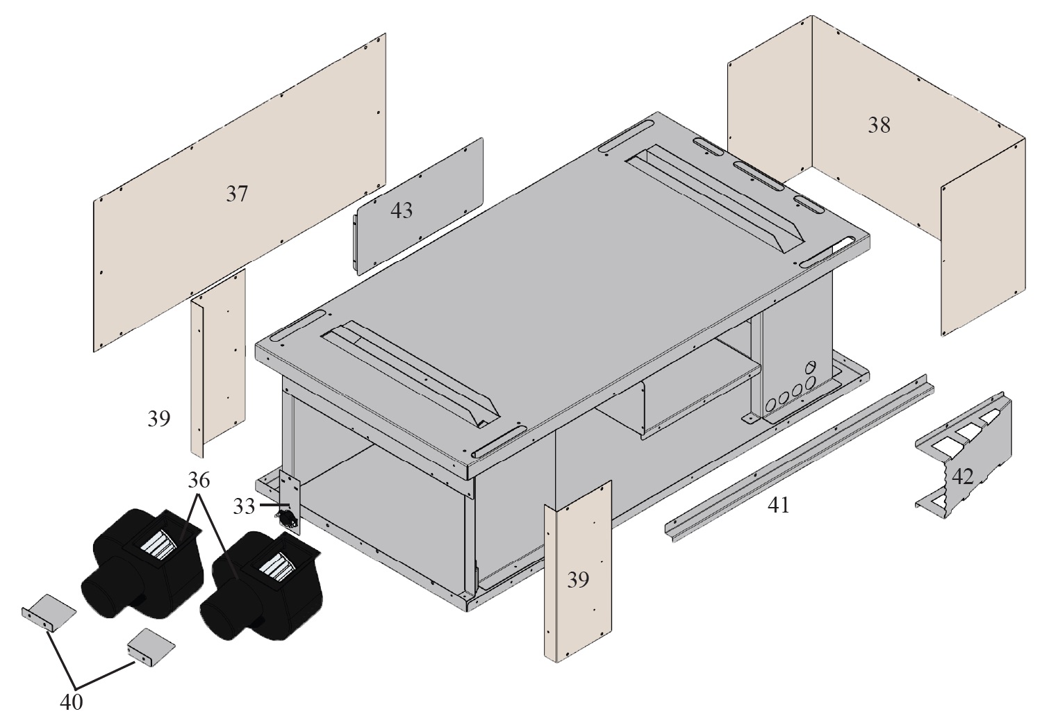 Exploded View - 4200 Furnace Base