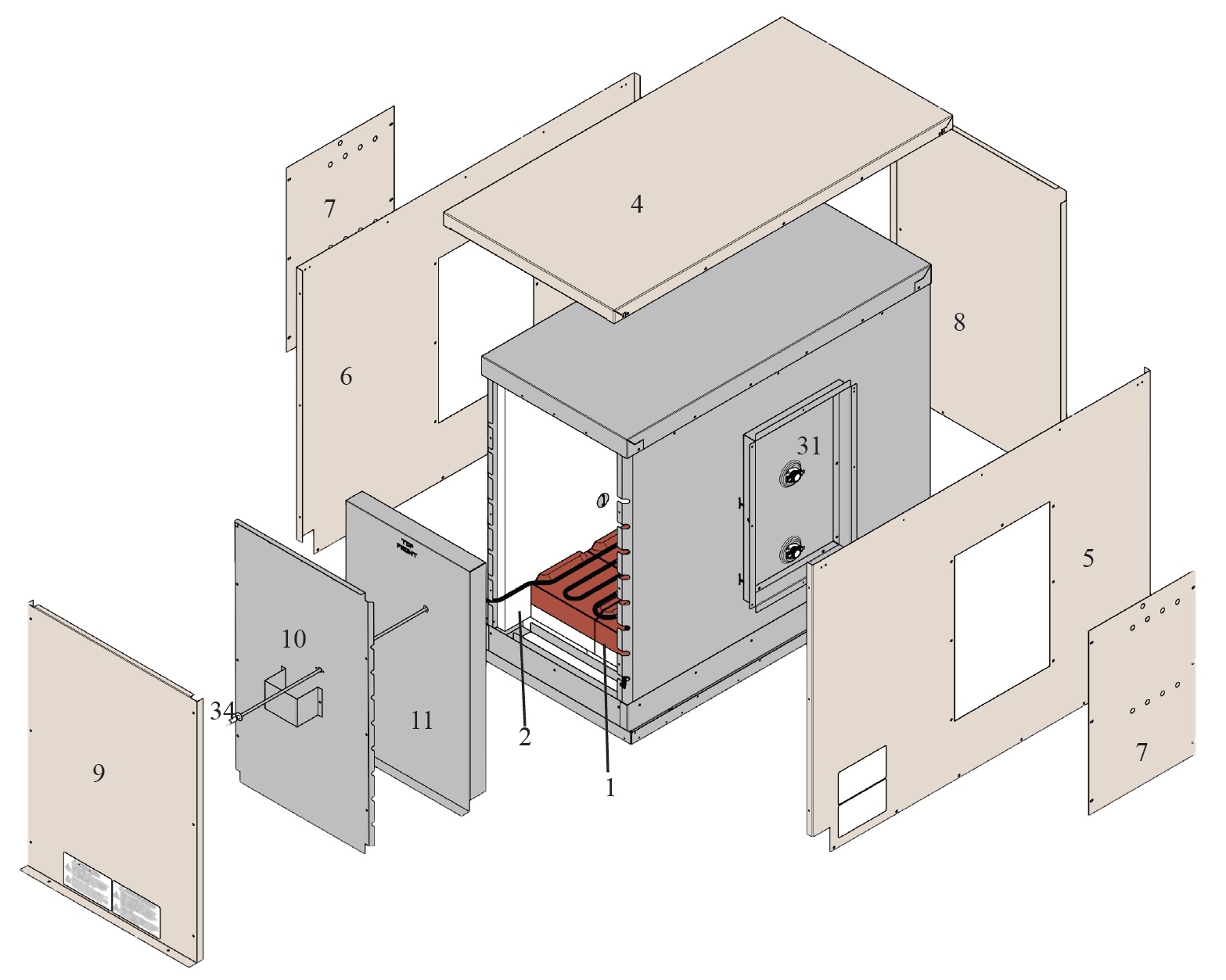 Exploded View - 4200 Furnace Head